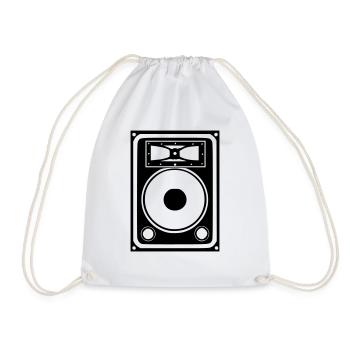 monitor sound - Drawstring Bag - white - Front