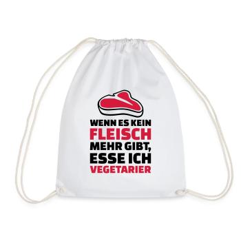Fleisch - Turnbeutel - Weiß - Vorne