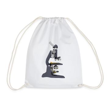 microscope - Drawstring Bag - white - Front