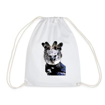 Harpy eagle - Drawstring Bag - white - Front