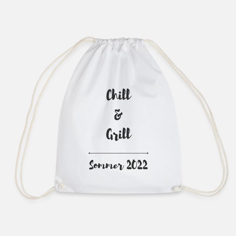 chill and grill - Turnbeutel - Weiß