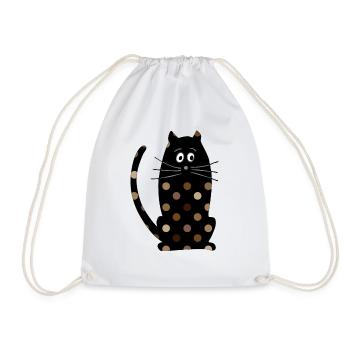Katze - Turnbeutel - Weiß - Vorne