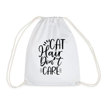 Les poils de chat ne s’en soucient pas - Les poils de chat sont géniaux - Sac de sport léger - blanc - Devant