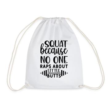 16 squat parce que personne ne rappe sur les petites fesses - Sac de sport léger - blanc - Devant