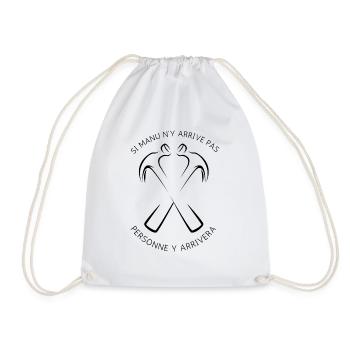 Logo manu bricolage - Sac de sport léger - blanc - Devant