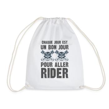 bon jour pour aller rider - Sac de sport léger - blanc - Devant