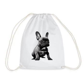 Chiens Chien bouledogue Français Chien Propriétaire - Sac de sport léger - blanc - Devant