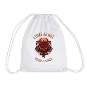 Libre de Moi Samouraï démon rouge insaisissable - Sac de sport léger - blanc - Devant