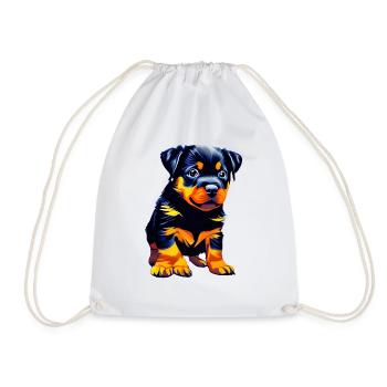 Chiot Rottweiler Chien Rottweiler Puppy Dogs - Sac de sport léger - blanc - Devant
