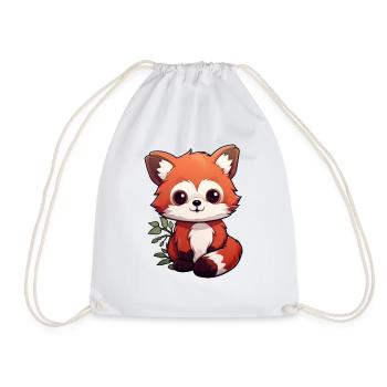 Red Panda Little Panda - Drawstring Bag - white - Front