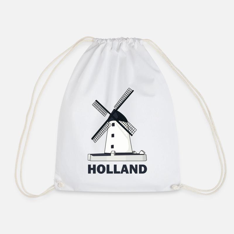 Eine Windmühle Mühle Holland - Turnbeutel - Weiß
