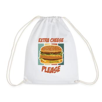 Extra Käse, bitte - Burger - Turnbeutel - Weiß - Vorne