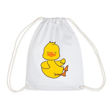 Niedliche Baby-Ente Figur 4 - Turnbeutel - Weiß - Vorne