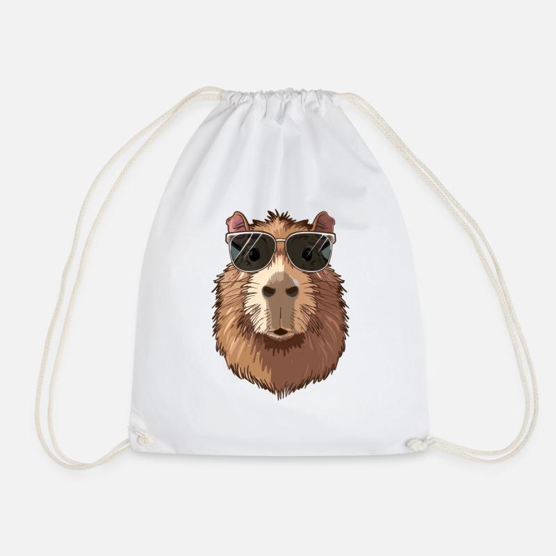 Capybara Sonnenbrille - Turnbeutel - Weiß