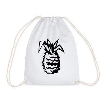 Pineapple 01 - Drawstring Bag - white - Front