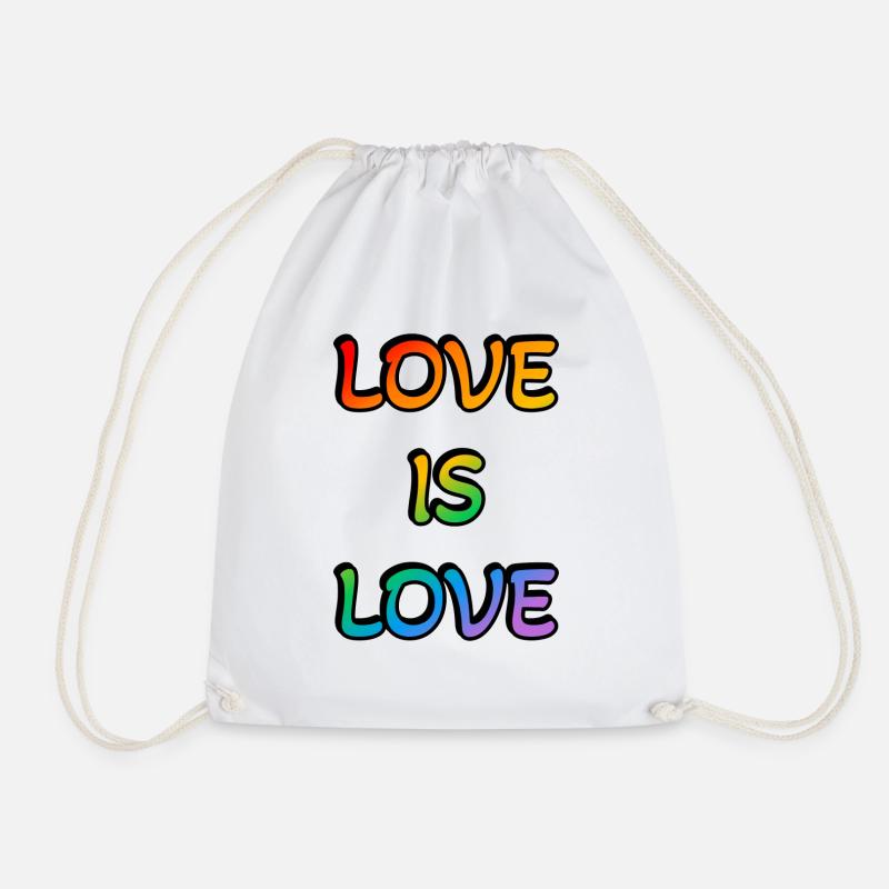 Regenbogen-Liebe ist Liebe - Turnbeutel - Weiß