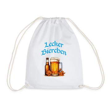 Delicious beer article - Drawstring Bag - white - Front
