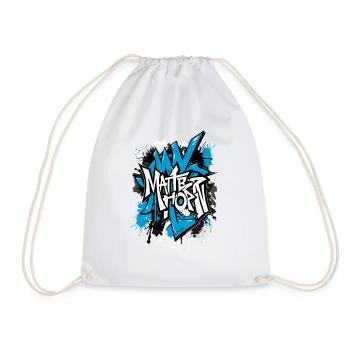 Cool Matterhorn graffiti in blue for street art - Drawstring Bag - white - Front