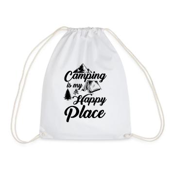 Camping camping-car caravane aventure - Sac de sport léger - blanc - Devant