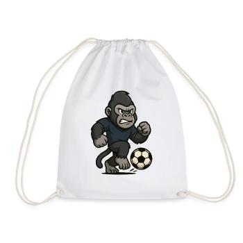 Gorilla Football - Drawstring Bag - white - Front