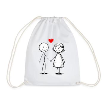 Couple amoureux - Sac de sport léger - blanc - Devant