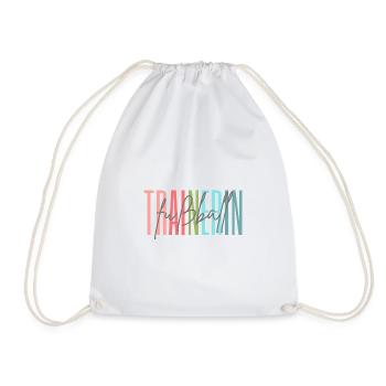 Trainerin Fußball Fußballtrainerin Geschenk - Turnbeutel - Weiß - Vorne