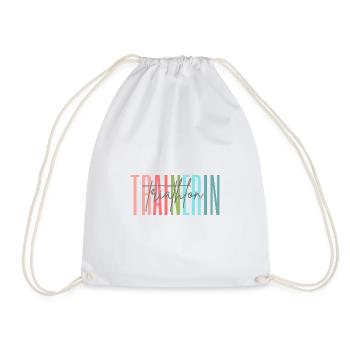Trainerin Triathlon Triathlontrainerin Geschenk - Turnbeutel - Weiß - Vorne