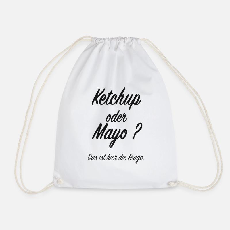 Ketchup oder Mayo - Turnbeutel - Weiß