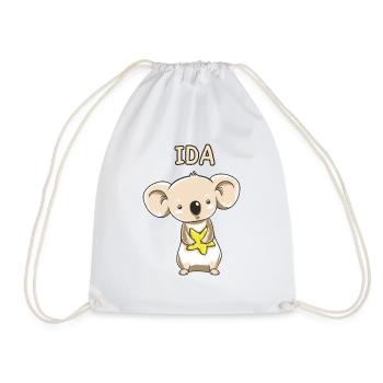 Koala enfant drôle Ida copie anniversaire cadeau - Sac de sport léger - blanc - Devant