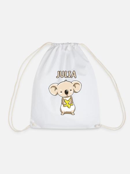 Koala lustig Kind Julia Geschenk Geburtstag Kopie - Turnbeutel - Weiß