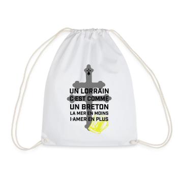 Croix lorraine et chope jaune - Sac de sport léger - blanc - Devant