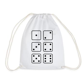 cube - Drawstring Bag - white - Front