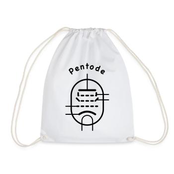 Vacuum Tube Symbol Pentode - Drawstring Bag - white - Front