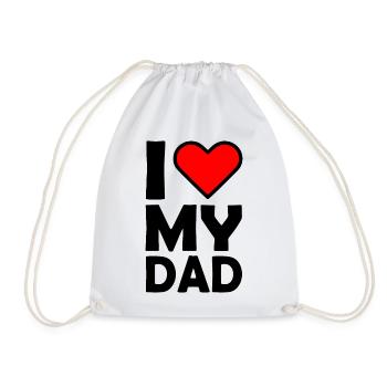 I love my dad - Turnbeutel - Weiß - Vorne