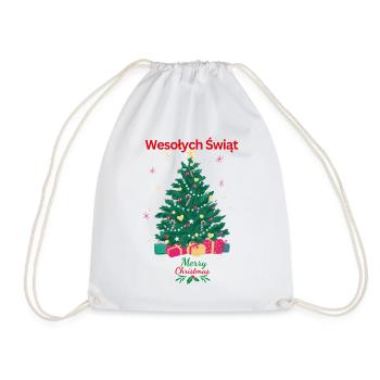 Wesołych Świąt Merry Christmas T-Shirt - Drawstring Bag - white - Front