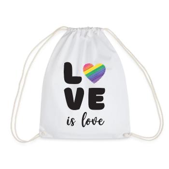 Mois de la fierté - L’amour c’est l’amour - Sac de sport léger - blanc - Devant