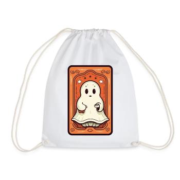 Orange Geist Tarot Karte - Turnbeutel - Weiß - Vorne