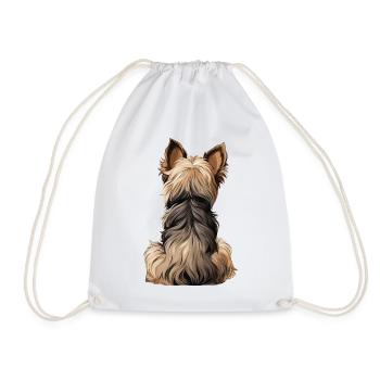 Yorkshire Terrier - Drawstring Bag - white - Front