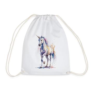 Licorne éthérée - Aquarelle - Sac de sport léger - blanc - Devant