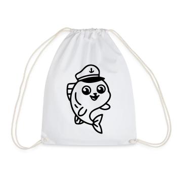 Pêche et pêche | Petri Heil Hobby Logo - Sac de sport léger - blanc - Devant
