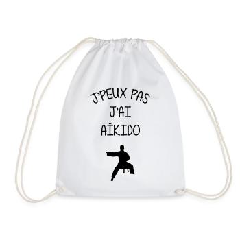 Ich kann nicht. Ich habe Aikido. - Turnbeutel - Weiß - Vorne