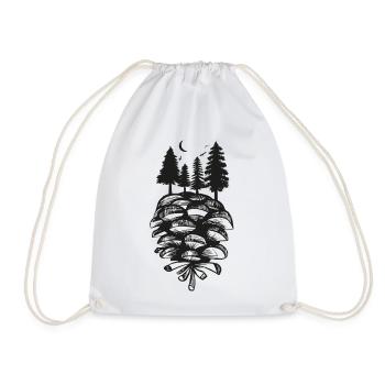 Forêt naturelle de pins - Sac de sport léger - blanc - Devant
