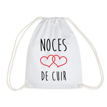 noces de cuir 2 ans d'amour - Sac de sport léger - blanc - Devant