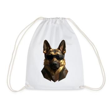 German Shepherd Dog Love German Shepherd Dog Dogs - Drawstring Bag - white - Front