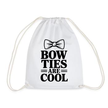 Bow Ties Are Cool - Drawstring Bag - white - Front