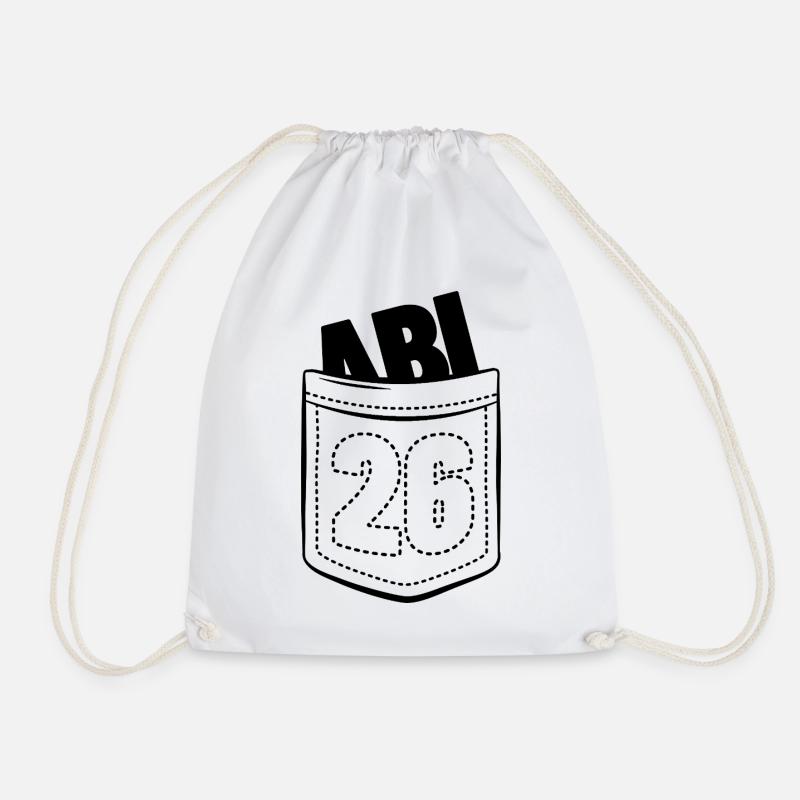 Abi 26 - Abitur in der Tasche | Geschenk - Turnbeutel - Weiß