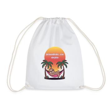 Le paresseux zen - Sac de sport léger - blanc - Devant