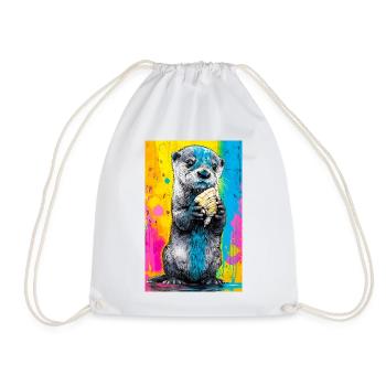 loutre - Sac de sport léger - blanc - Devant