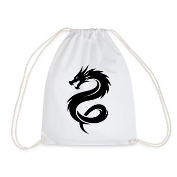 Asiatischer Drache - Turnbeutel - Weiß - Vorne
