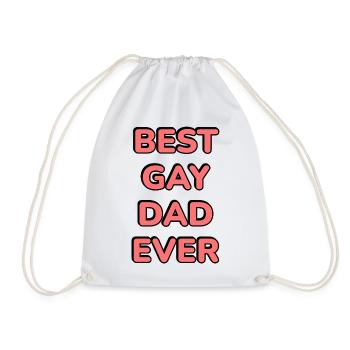 Bester schwuler Vater aller Zeiten Typografie Tee LGBT Pride - Turnbeutel - Weiß - Vorne